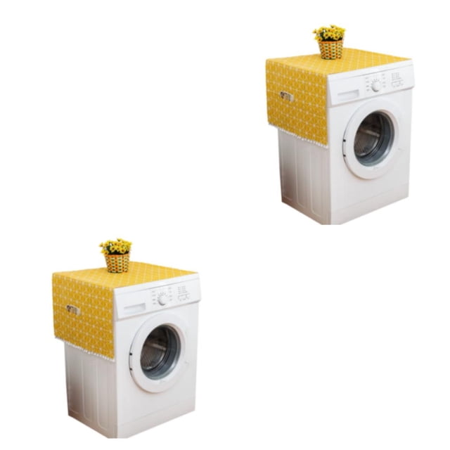Funda para lavadora Yuarrent 55*130 cm tablero de ajedrez amarillo