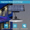 thumbnail image 2 of Solar Pendant Lights, Outdoor Indoor LED Hanging Shed Lights with Remote Timer, 3 Lighting Heads, IP65 Waterproof Solar Pendant Lights for Garage, Gazebo, Shed, Barn, 2 of 14