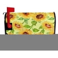 thumbnail image 5 of Coolnut Mailbox Cover Watercolor Sunflowers On Yellow Post Mail Box Cover Magnetic Mail Wraps Cover Oversize 25.4" L x 20.78" W, 5 of 5