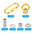 thumbnail image 3 of Unique Bargains M10 Lamp Female Loop Holder with Chain Quick Link Lifting Eye Nut Hook Ring 44 Lbs Load Gold, 3 of 5
