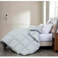 thumbnail image 2 of Chezmoi Collection All Season Oversized Queen Size Down Alternative Comforter - Plush Microfiber Fill - Box Stitch Quilted - Duvet Insert with Corner Tabs (Oversized Queen, Silver Gray), 2 of 9