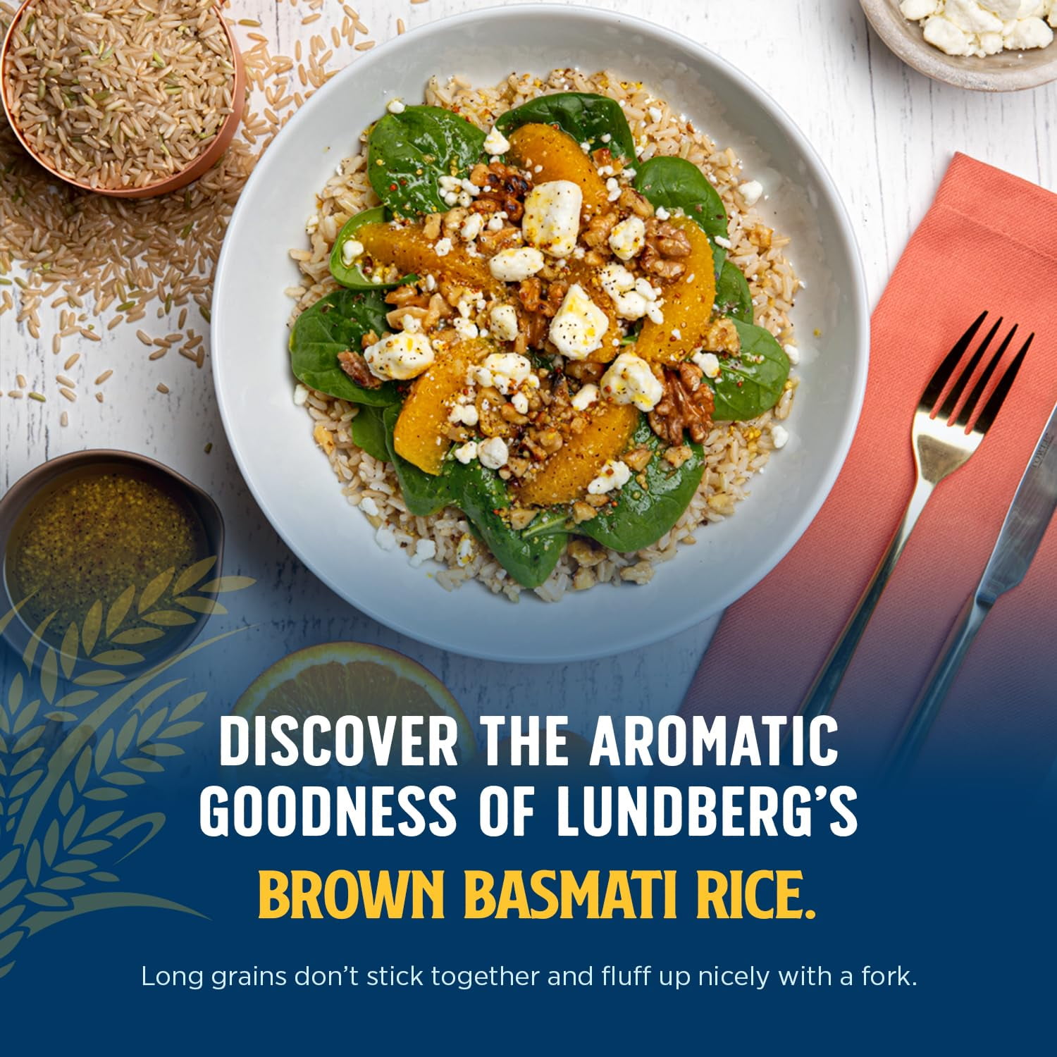 Lundberg Basmati Rice, Organic Long Grain Brown Rice - Non-Sticky, Fluffy Aromatic Rice, Healthy Food, Bulk Rice Grown in California, Pantry Staples, 25 Lbs