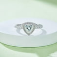 thumbnail image 4 of 1 Carat Moissanite Pave Prong Set Diamond Engagement Ring In 18K White Gold Plating Over Silver(D Color, VVS1 Clarity), 4 of 5