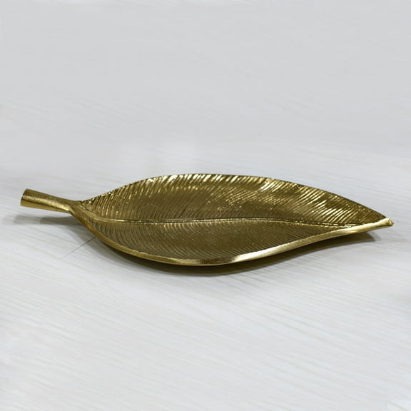 HANDMADE ECO-FRIENDLY 100% ALUMINUM TRADITIONAL PATTERN GOLD DECORATIVE TRAYS- 10.82'' x 6.10'' x 0.78'' SIZE, GOLD COLOR, TRADITIONAL DESIGN, DECORATIVE TRAYS BBH HOMES