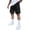 7# Black, variant on Mens Cargo Shorts Elastic Waist Running Hiking Bermuda Shorts Knee Length Casual Summer Pull On Shorts with Zip Pockets Bronze 2XL