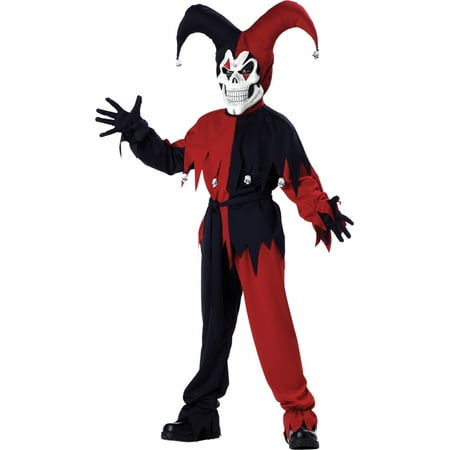 Morris Costumes Boys Jester Evil Clown Costume Child Medium 8-10, Style CC00221MD