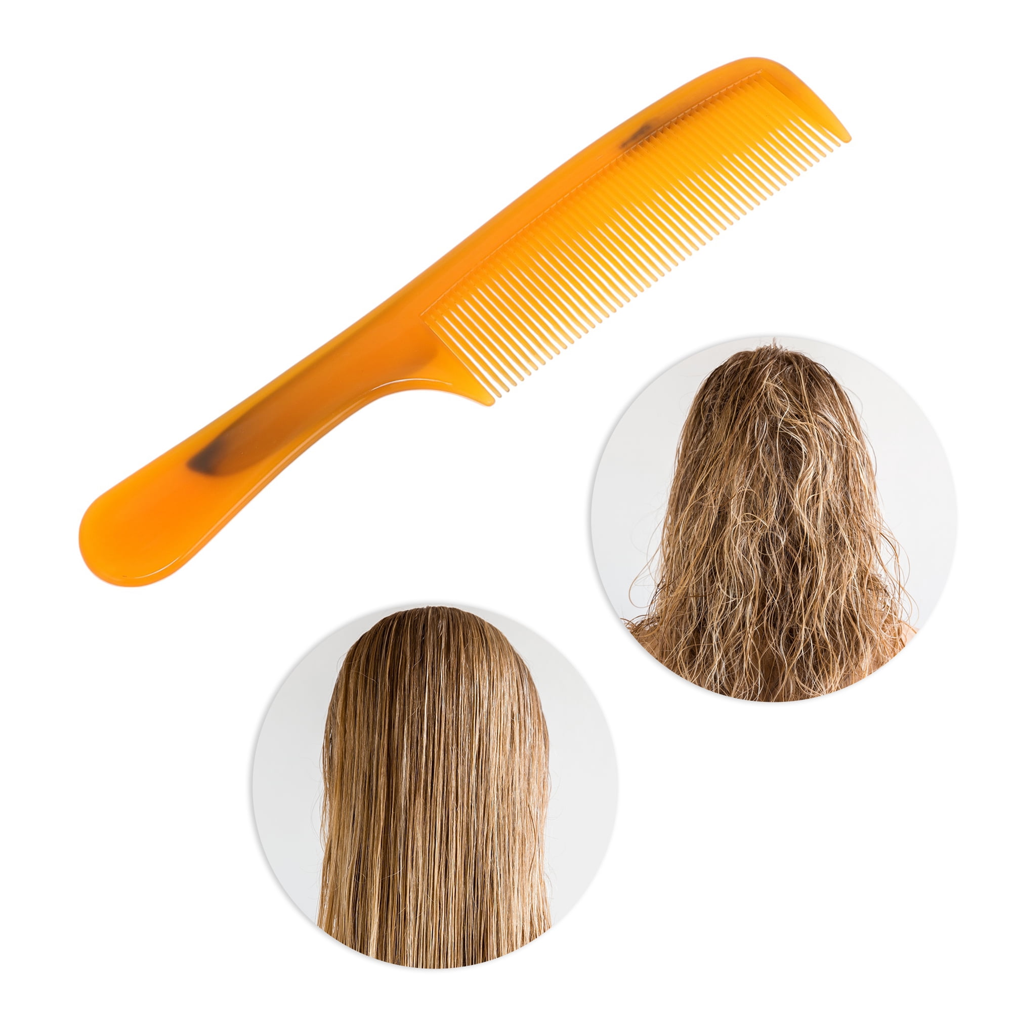 Unique Bargains 1 Piece Portable Tendon Comb for Curly Hair in Vibrant Orange Color