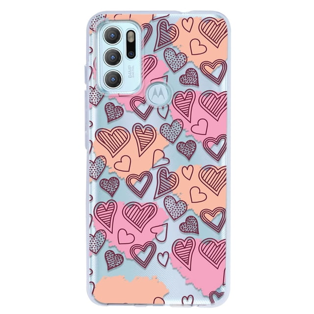 Funda para Moto G60s InstaCase Corazones Manchas Uso rudo Antigolpes