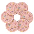 thumbnail image 2 of Haosy Set of 6 Drink Woven Coaster with Holder Heat Resistant Non-Slip Bar Coasters 4 Inches Cupcakes and Birthday Candles, 2 of 7