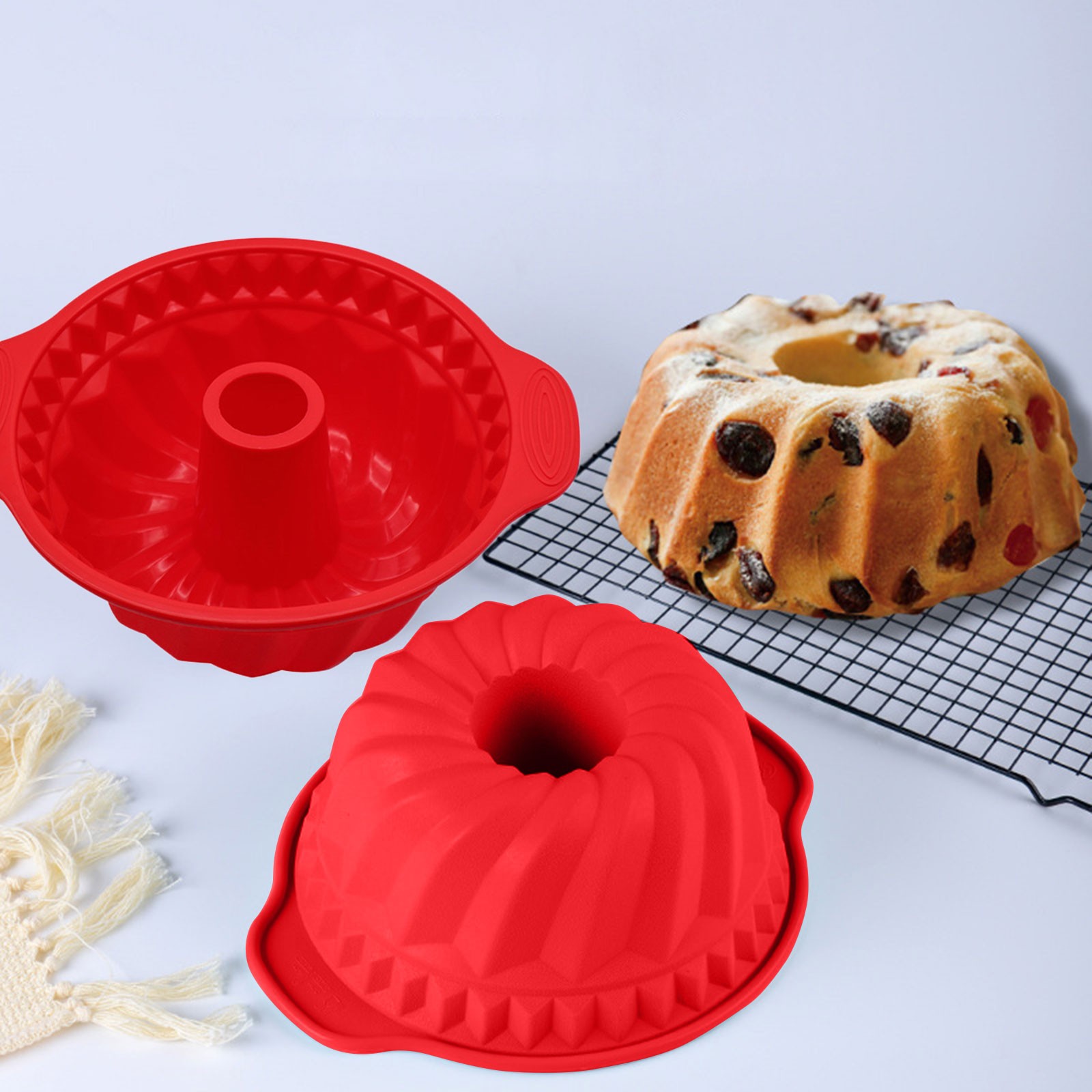 Springform Pan 9 Inch Butter Mould School SeasonSilicone Hollow 10 Inch ...