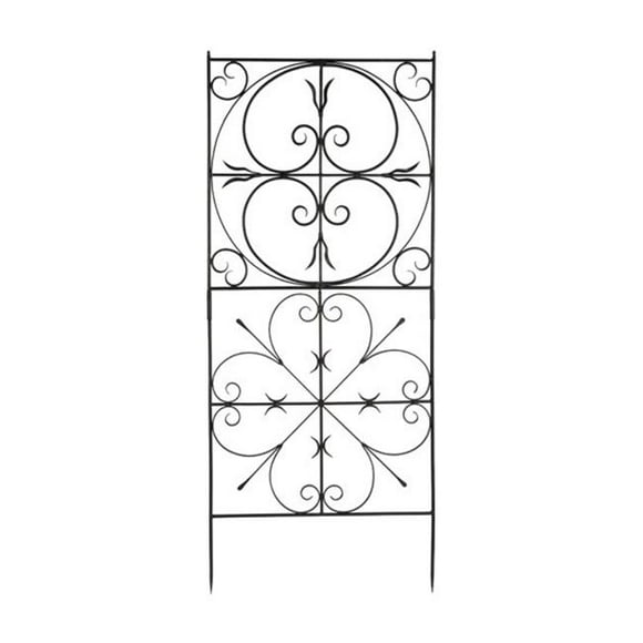 Achla Designs VFT-22 Aldrich Support Wrought Iron Garden Trellis for Climbing Plants, Graphite