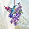 thumbnail image 7 of Hummingbird and Flower Acrylic Suncatcher Lilac Branch Window Hanging Ornament for Plant Lover Lovers Bird Nerd Gift Sun Catchers Acrylic Windown Suncatchers Windows Christmas Decor, 7 of 7