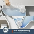 thumbnail image 2 of Toilet Brush, 3 Pack Toilet Brush and Holder Set Bathroom Accessories, Toilet Bowl Brush and Holder with 3 Crevice Brush for Bathroom, Toilet Scrubber Brush (White), 2 of 3