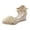 Beige, variant on Bibifish Womens Espadrille Wedge Sandals Closed Toe Linen Ankle Strap Casual Sandals Vacation Outdoor Footwear