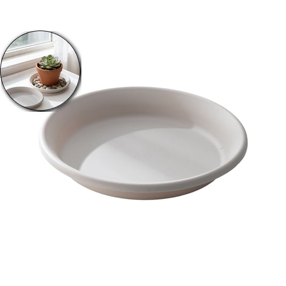Plastic Flower Pot Saucer – 8.27" Round, Thickened & Durable Plant Tray for Indoor/Outdoor Use, Water-Catching Base to Protect Floors & Tables from Drainage
