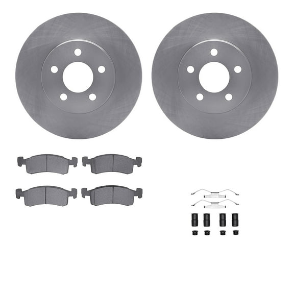 Dynamic Friction Company Front Brake Rotors with 5000 Advanced Brake Pads includes Hardware 6512-40141
