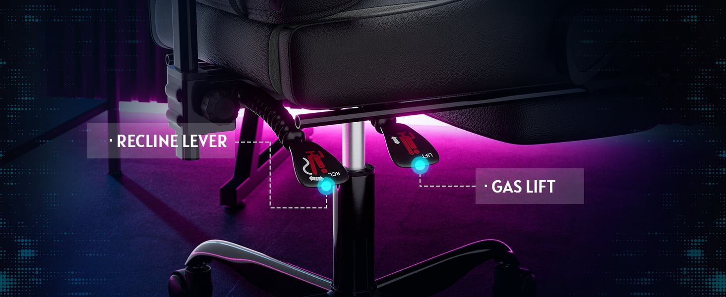 Leumius Gaming Chair,Ergonomic Office Computer Desk Chair with Footrest and Lumbar Support,360° Swivel Chairs for Office Home Gaming,Gray