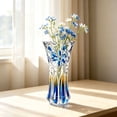 thumbnail image 4 of SUYOLL Gradient Embossed Glass Vase Scalloped Rim Thick Clear Glass Vase Floral Vase For Home Centerpiece Wedding Living Room Dining Table Party Decor Housewarming Gift, 4 of 6