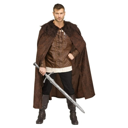 Barbarian Mens Adult Brown Game Of Thrones Costume Cape-STD
