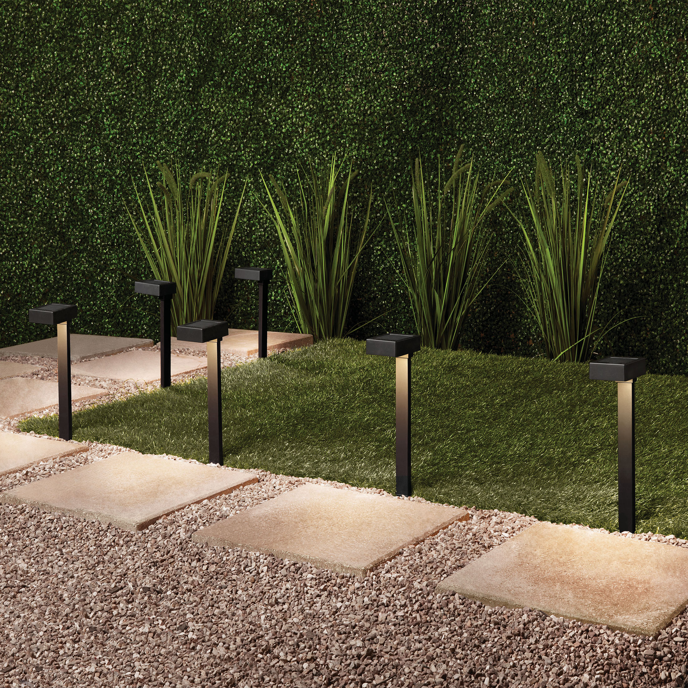 Mainstays Solar Black LED Pathway Landscape Light, 15 Lumens photo 2