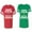 Men Red / Women Green, variant on Keep Calm King Queen Matching Couple Cotton Jerseys (Men Red / Women Black) (Men S / Women S)