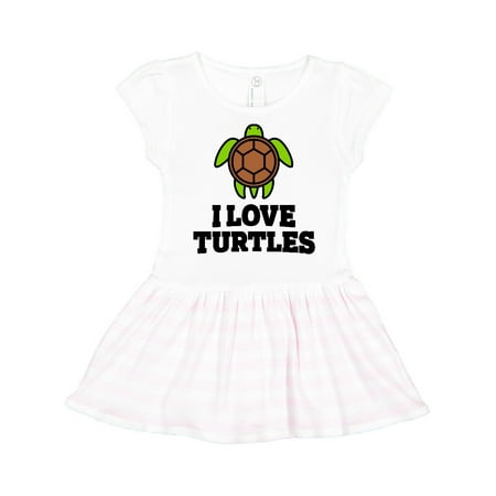 

Inktastic I Love Turtles Gift Toddler Girl Dress