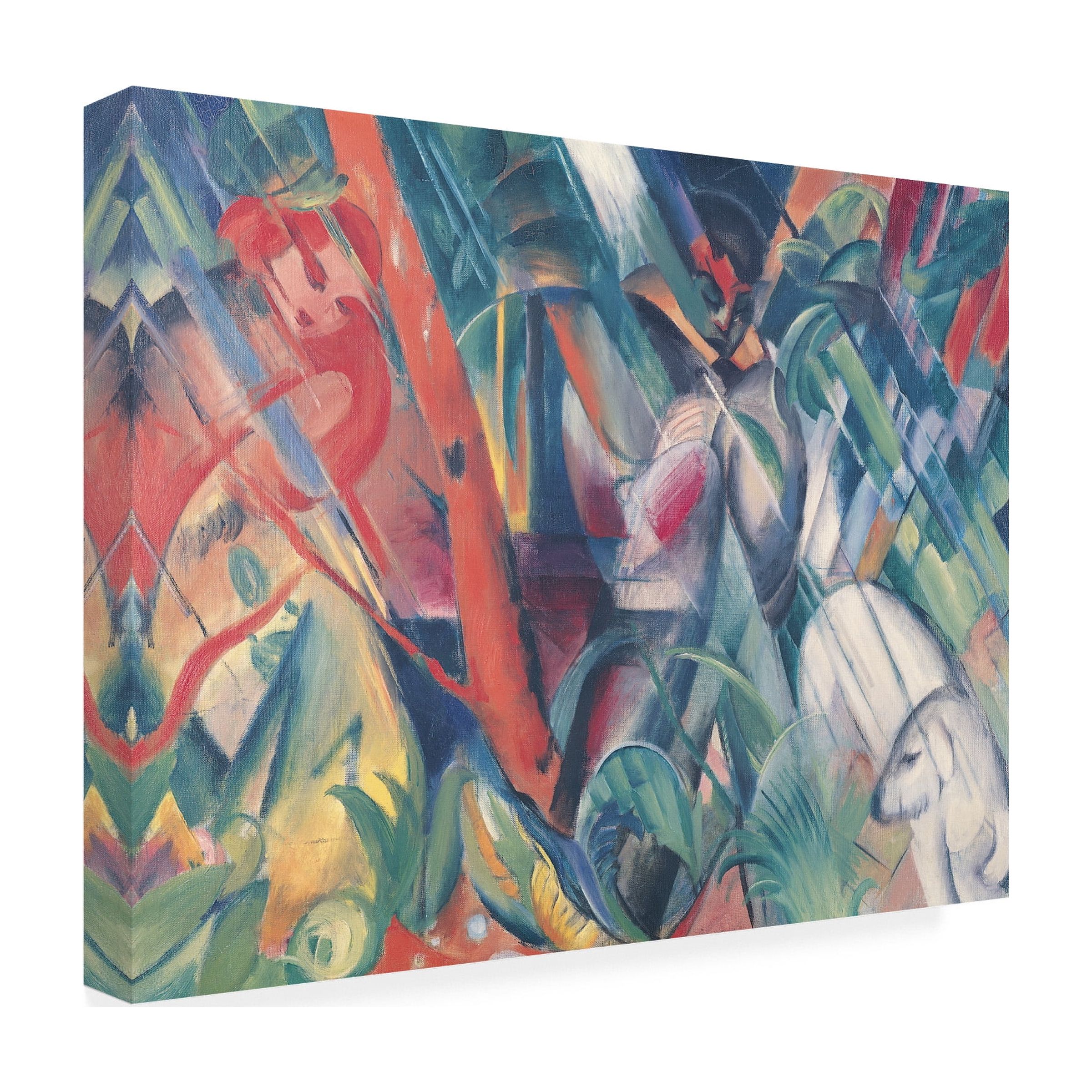 Trademark Fine Art "In the Rain, 1912" Canvas Art by Franz Marc