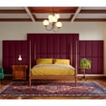 thumbnail image 2 of Jaxx Panelist Modern Padded Headboard – Set of 4 Wall Mounted Panels - King, Vino Red Microvelvet, 2 of 7