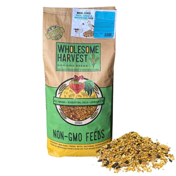 Wholesome Harvest Duck, Goose, Waterfowl Layer Feed 40 lb, High Protein Specially Formulated to Promote Egg Production and Healthy Flocks