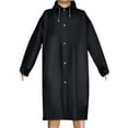 thumbnail image 3 of Fancifize Rain Ponchos for Adults Reusable Hooded Drawstring Raincoat Waterproof Rain Gear for Men and Women, 3 of 5