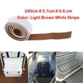 thumbnail image 2 of faux teak sheet marine yate barco cinta light stripe Rayas blancas marrones claras Yotijar Lámina para pisos de barcos, 2 of 8