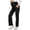 Black, variant on Maternity Leggings Maternity Flare Pants Over The Belly Work Pregnancy Trousers Stretchy Wide Leg Design With Pockets Maternity Clothes