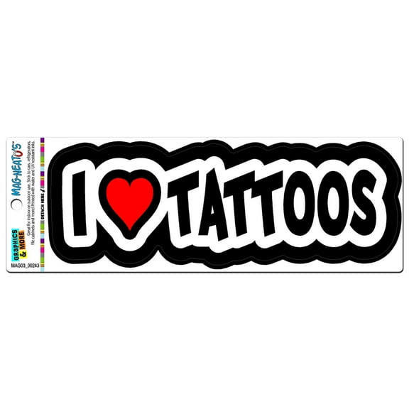I Love Heart Tattoos MAG-NEATO'S(TM) Car/Refrigerator Magnet