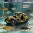thumbnail image 6 of Fish Tank Car Decorations Resin Aquarium Ornament Vintage Car Shape Fish Tank Decor Aquarium Hiding Cave For Shrimp Turtle 5.9X2.6X2.2", 6 of 6