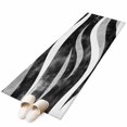 thumbnail image 2 of 2'x6' Rug Runners for Hallways Kitchen, Black Waves Non Slip Entryway Beside Floor Carpet Runner, Ombre Sea Ripples Shabby Beach Washable Laundry Room Bedroom Throw Rugs Mat for Family Pet, 2 of 8