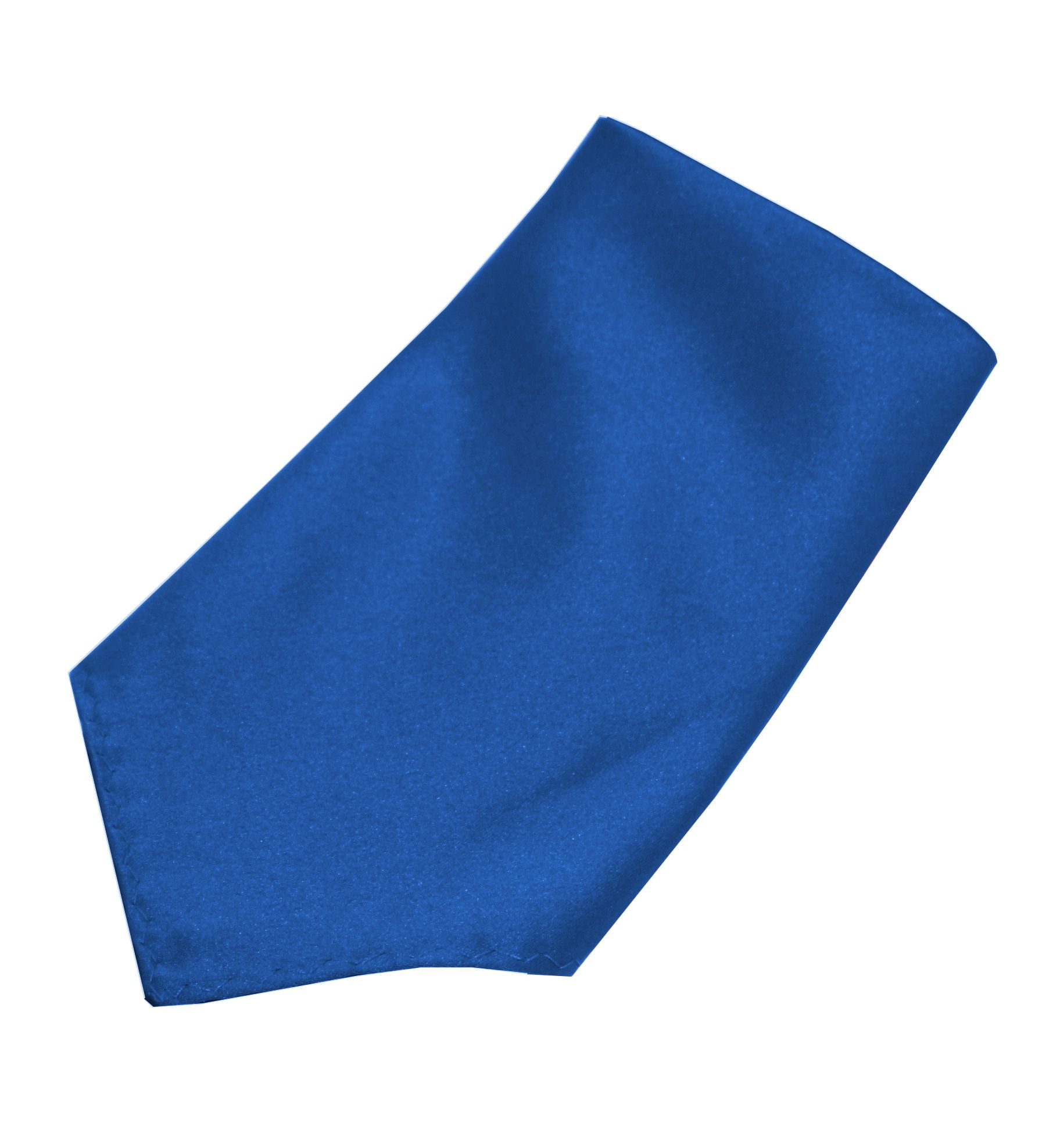 DQT Satin Plain Solid Royal Blue Formal Handkerchief Hanky Pocket Square 
