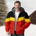 thumbnail image 5 of Winter Men's Hooded with Color Block 3D Print Padded Jacket for Cold Weather Warmth and Style, 5 of 5