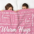 thumbnail image 3 of Warm Hugs Healing Blanket - Breast Cancer Gifts for Women, Get Well Soon, Cancer Care, Feel Better, Think of You, Sympathy Gift for Friend Sister, Soft Comfort Throw Blankets 60" x80'''', 3 of 6
