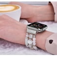 thumbnail image 4 of V-Moro Apple Watch Bands 38mm/40mm/41mm,Bracelet Beaded Apple Watch Series for Women,Fashion Handmade Beaded Strap-White, 4 of 7