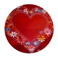 thumbnail image 2 of Nawypu  Mother's Day Fitted Tablecloth Round, Spring Flowers Valentines's Elastic Edged Table Covers for Party Wedding Picnic, Fits to Round Table, Red Heart Tablecloths, Tables Diameter, 2 of 7