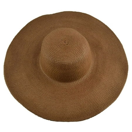 

Qingsaizhen Floppy Hat Hawaiian Summer Beach Floppy Hat Solid Color Women Wide Brim Straw Sun Cap