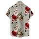thumbnail image 5 of Tops Para Hombre Tops Con Estampado Navideño Botones Casuales Playa Camisa de Manga Corta Descubierta Sin Posicionamiento Blusa Odeerbi  ODB179625, 5 of 7