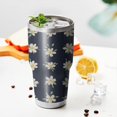 thumbnail image 4 of 30oz Pioneer Flower Floral Print Pattern Tumbler, Double Wall Vacuum Insulated Cup, BPA-Free Leak Proof Lid & Reusable Straws, Hot 12h, Cold 34h, 4 of 6