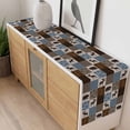 thumbnail image 4 of Blue Checkered Cabin Table Runner - 72 Inch Long, Kitchen Dining Table Runner Dresser Scarves, Farmhouse Forest Brown Buffalo Plaid Farmhouse Decor for Coffee Tables Wedding Party Banquet, 4 of 8
