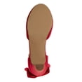 thumbnail image 6 of Badgley Mischka Girls Heel Dress Shoes, Red Satin, 4, 6 of 6