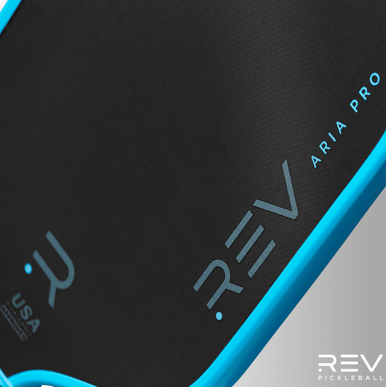 REV Aria Pro Pickleball Paddle – Blue | T700 Carbon Fiber, 14mm Honeycomb Core, USA Pickleball Approved