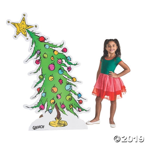 Dr Seuss The Grinch Christmas Tree Cardboard Stand Up Walmart Com Walmart Com