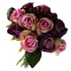 thumbnail image 4 of Matsuzay Ramo de rosas artificiales de 12 cabezas, ramo de simulación romántico, ramo de flores para boda en casa, ramo de novia, accesorios de Flores artificiales violeta Matsuzay HA7941-04B, 4 of 6