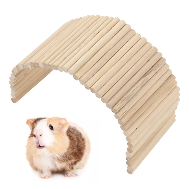 Puente para Escondite de Mascotas Roedores de Madera Masticar Túnel de Escalada Animal Pequeño Puente Flexible Rampa Escondite para Conejillos de Indias Hurones Erizos ANGGREK Otros