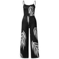 thumbnail image 5 of HUPOM Womens Dress Pants Stretchy Cargo Pants Pinstripe Mid Waist Rise Full Flare-Leg L, 5 of 6